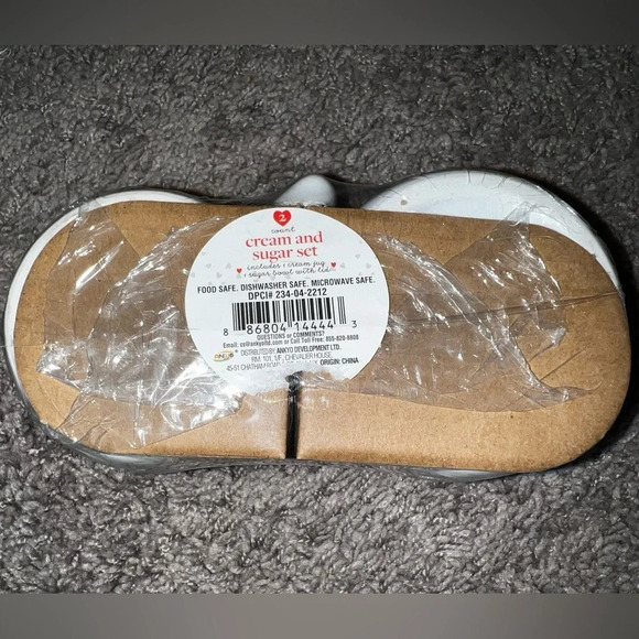 NWT Ceramic Cream and Sugar Set - Picture 3 of 5